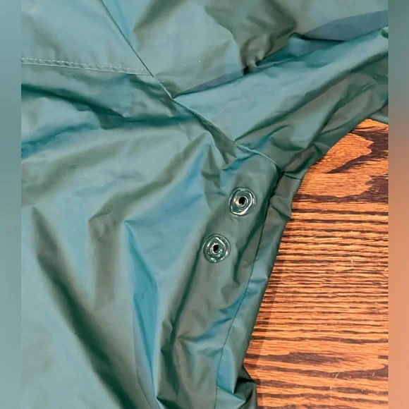 Columbia Men's Large Green Hood Snap Zip‎ Pockets Breathable Waterproof Jacket - Picture 9 of 15